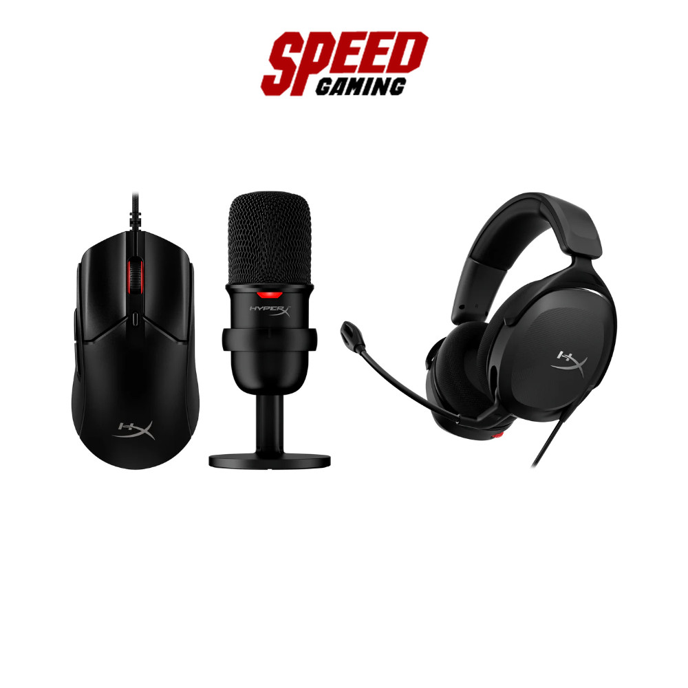 HYPERX Combo Set 5 | PulsefireHaste 2 Wireless + Quadcast 2 + Cloud Jet Wireless | By Speed Gaming