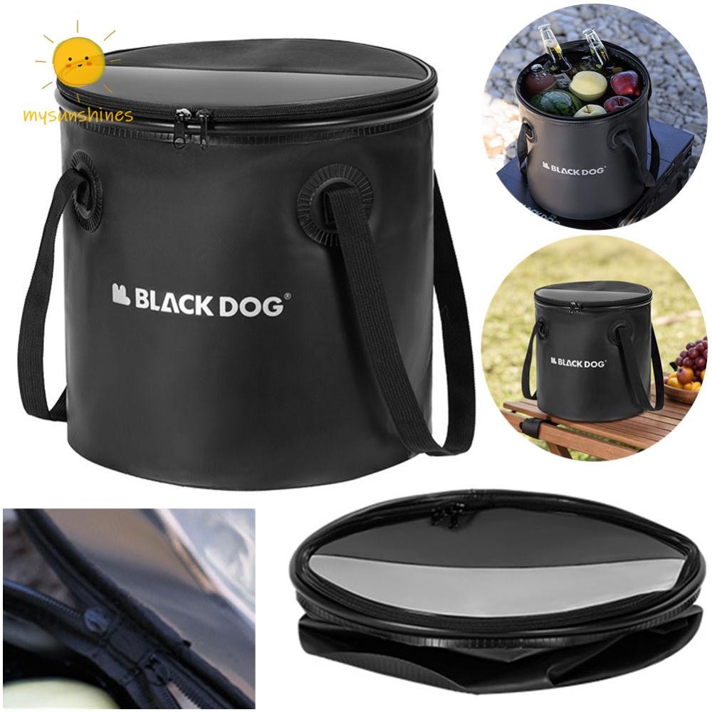 ☀MS 20L Outdoor Camping Bucket พร้อมวาล์วทางออกน้ําถังพับแบบพกพาขนาดใหญ่ความจุพับน้ํา Pail สําหรับ Camping ตกปลา Travel Gardening