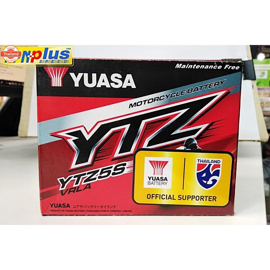 แตเตอรี่แห้ง YUASA  รุ่น YTZ5S 12Volt ,5Ah./10Hr.