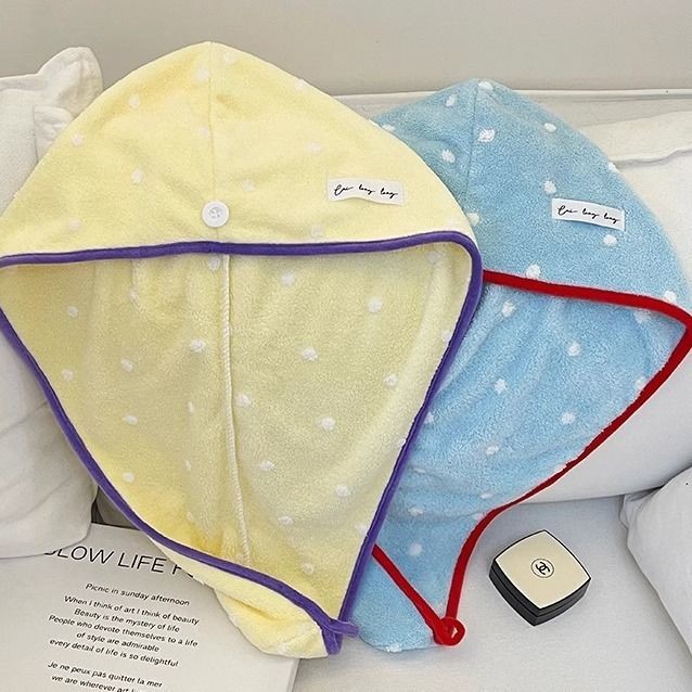 Dot Dry Hair Cap Super Absorbent No Lint High-value Household Shampoo Shower Cap Headscarf Quick-Dry
