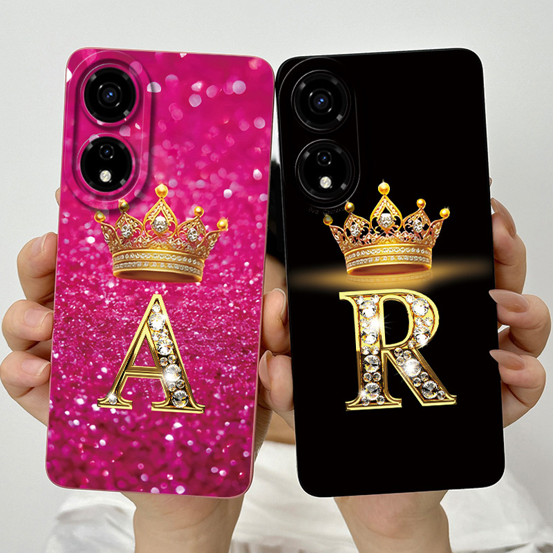 สําหรับ Itel P55 5G P661N P665L ItelP55 4G A666L A666LN แฟชั่นตัวอักษรเริ่มต้นคู่เคสโทรศัพท์ซิลิโคนน