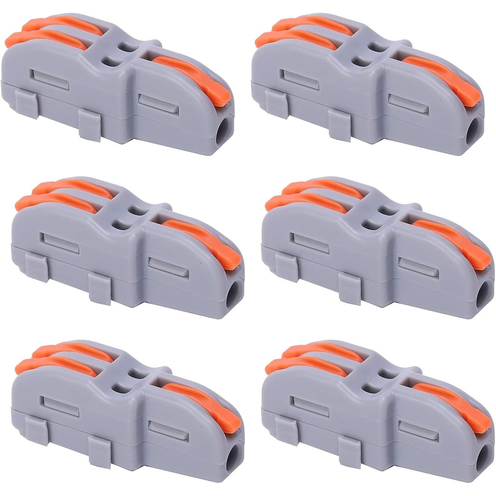 20 ชิ้น 1 ถึง 2 Quick Splitter Wire Terminals, AWG 28-12 Lever Nut Wire Connector (สายไฟต้องการ Stri