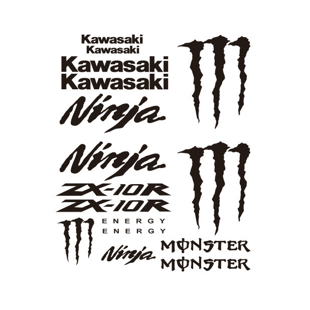 จัดส่งฟรีสติ๊กเกอร์มอเตอร์ไซค์ Kawasaki ZX10R ZX-10R สติ๊กเกอร์ติดรถยนต์เต็มรูปแบบ สติ๊กเกอร์ Kawasa