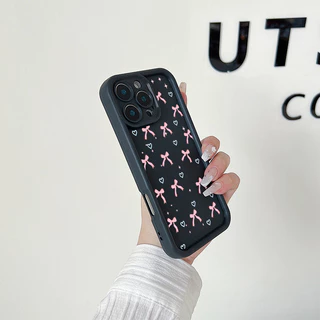 จัดส่งจากประเทศไทย โบว์จุดสีชมพูเต็มจอ for OPPO A7 A5s A12 A11K F11 Pro A3s A12E