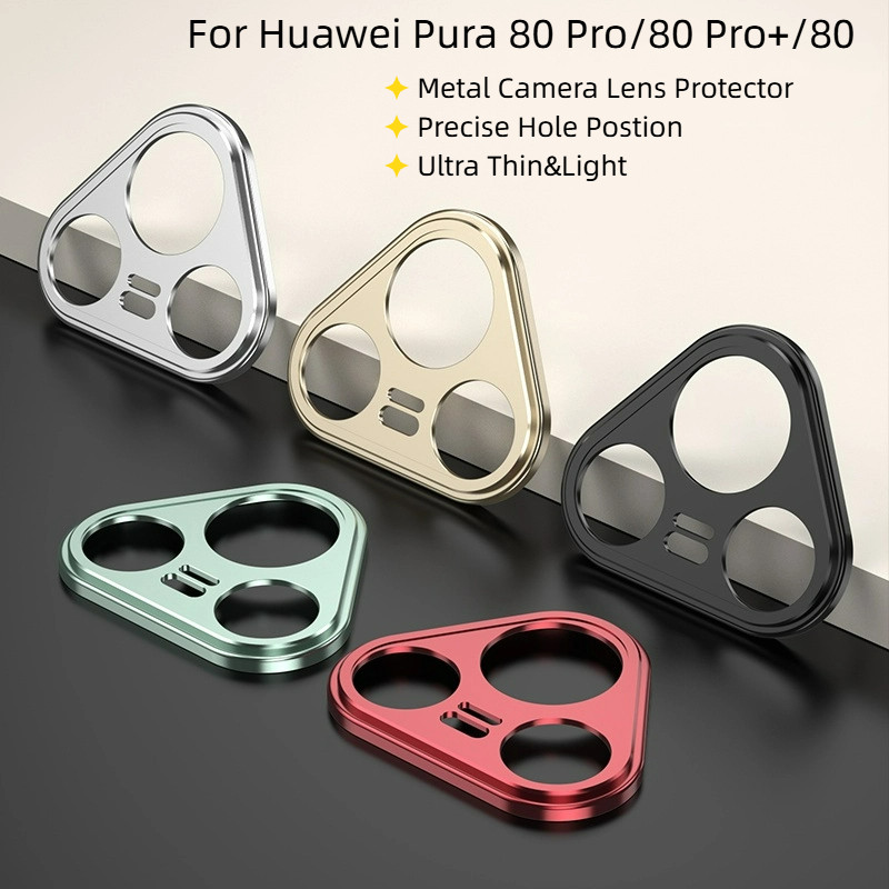 ตัวป้องกันเลนส์กล้องโลหะบางเฉียบสําหรับ Huawei Pura 80 Pro 80 Pro + 80 เคสป้องกัน