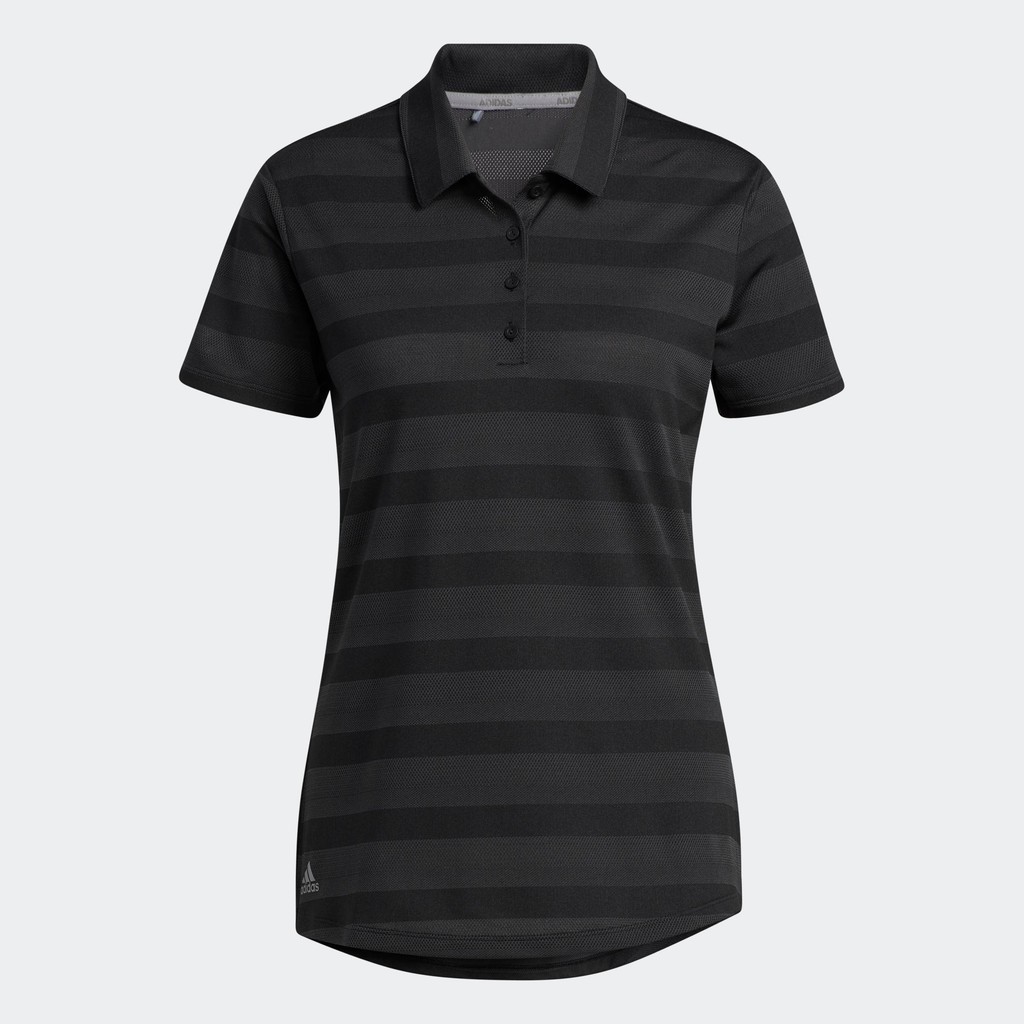 adidas Golf Engineered Short Sleeve Polo Shirt Women Black HA3392