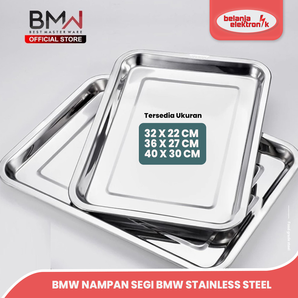 BMW SQUARE SERVING TRAY BAKING TRAY MULTIPURPOSE STAINLESS STEEL TRAY