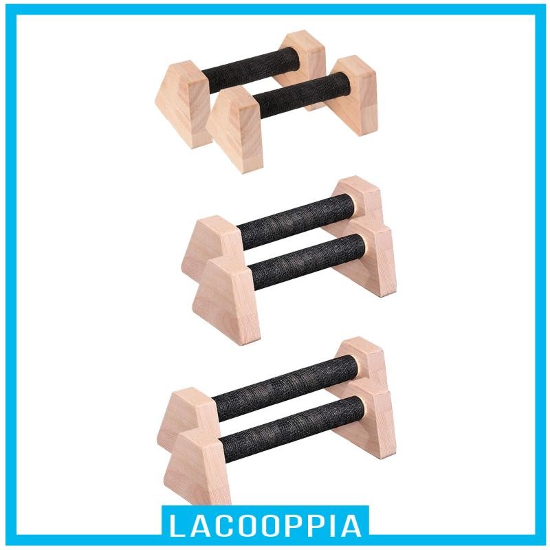 [Lacooppia] 2x Push up Bar Stands อุปกรณ์ออกกําลังกายที่บ้าน Anti Slip แอโรบิกชั้นออกกําลังกายไม้ยิม