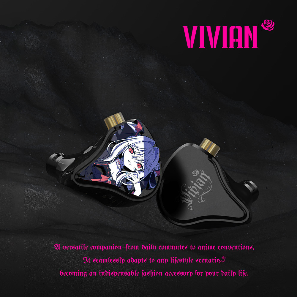 CVJ Vivian 10 มม.แบบไดนามิกหูฟังเหมาะสําหรับเกม 0.78 มม.2Pin ที่ถอดออกได้สาย HiFi คุณภาพเสียง IMEs