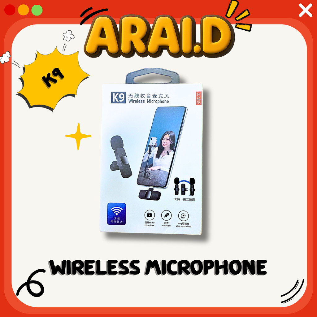 ไมค์ K9 Wireless Microphone – เสียงชัด จัดเต็ม เดินไปไกลแค่ไหนก็ยังได้ยิน!