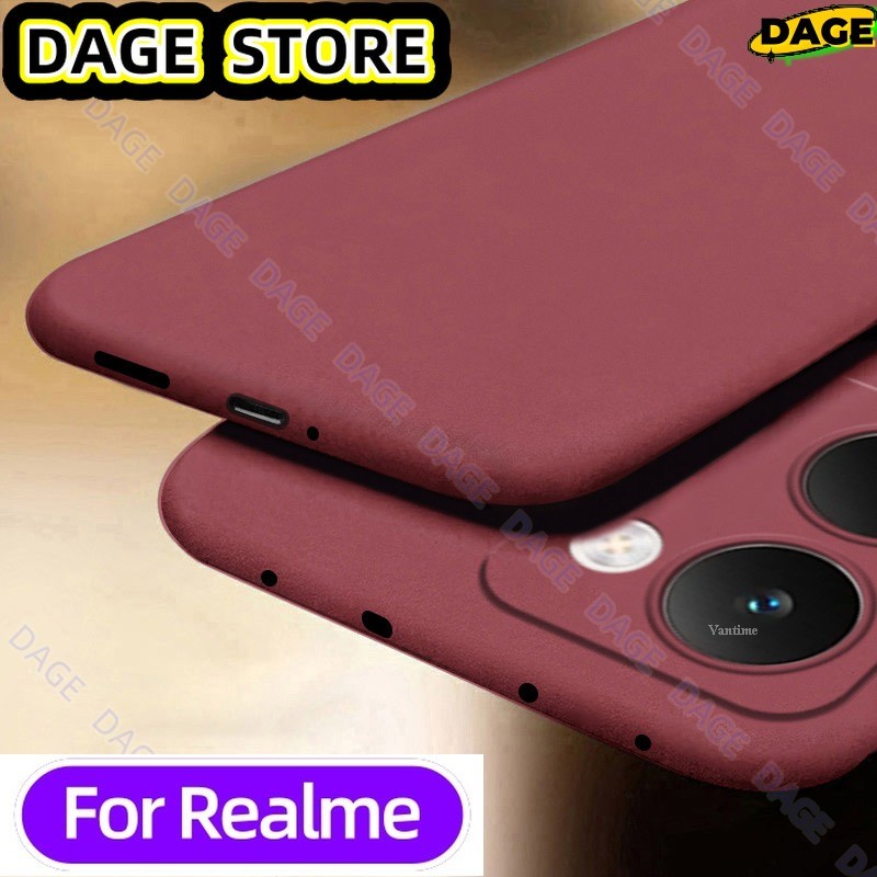COD สําหรับ Realme P3 Ultra 5G กรณี Soft Sandstone บางพิเศษป้องกันเหงื่อลื่น Matte กลับเคสโทรศัพท์ DAGE