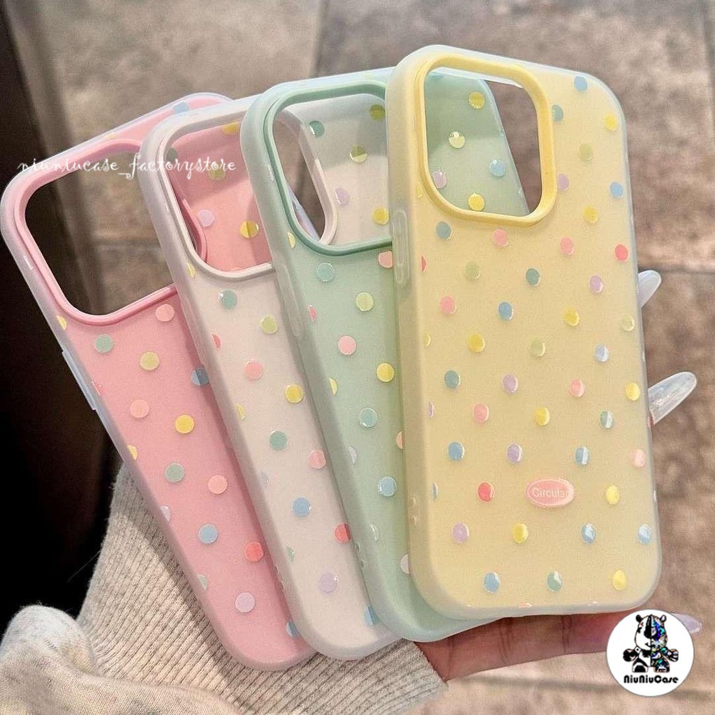 จุดสีเคสโทรศัพท์สําหรับ For iPhone 11ProMax 12Pro 13 14 15Pro Max 16Plus 13 11 16Pro เคส หญิงคนรักเพื่อนฝาครอบโทรศัพท์