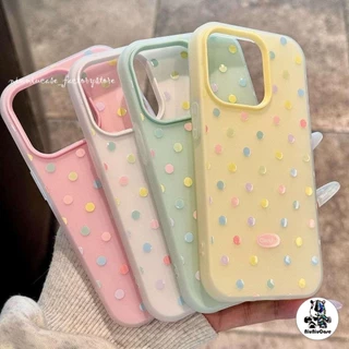 จุดสีเคสโทรศัพท์สําหรับ For iPhone 11ProMax 12Pro 13 14 15Pro Max 16Plus 13 11 16Pro เคส หญิงคนรักเพื่อนฝาครอบโทรศัพท์