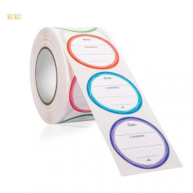 KU * 500 ชิ้นกาวหมายเหตุป้ายเปล่าสติกเกอร์สําหรับห้องครัวโฮมออฟฟิศองค์กร