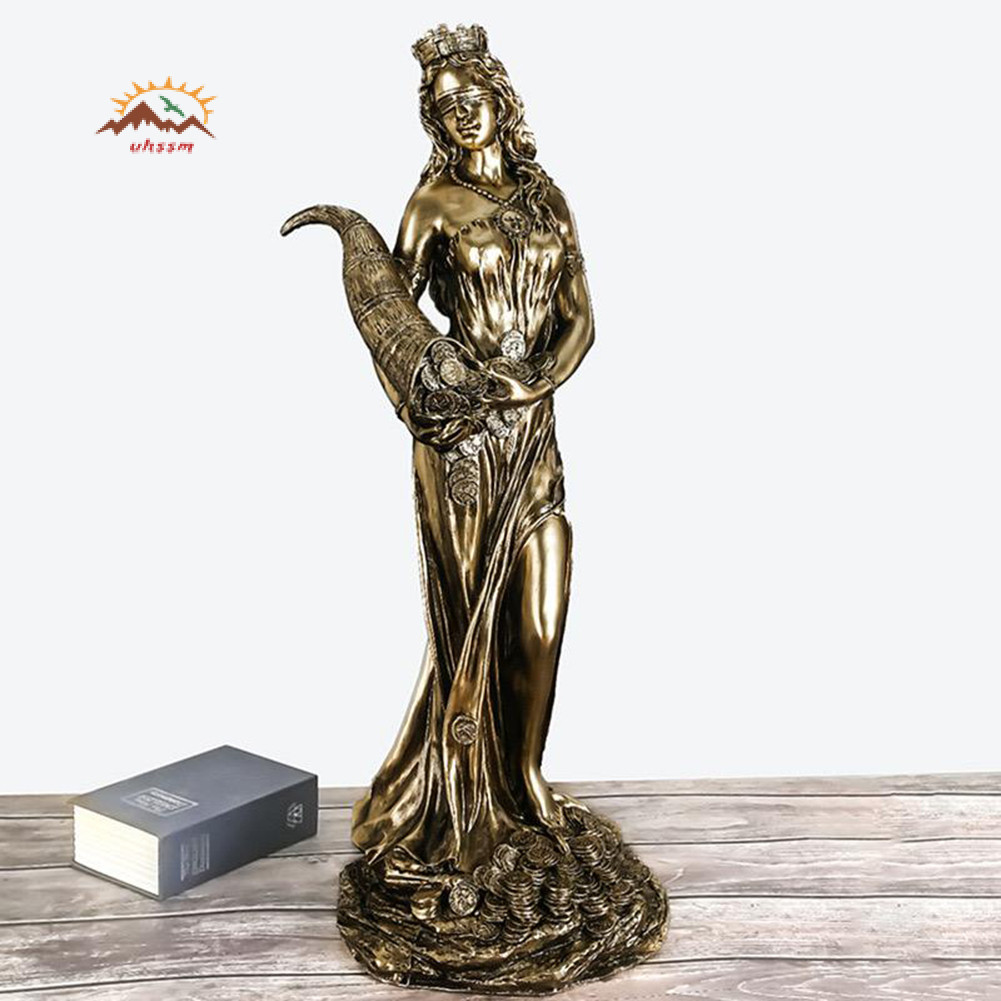 Tyche ประติมากรรมตํานานกรีกโบราณสะสมอเนกประสงค์ Elegant Decor สําหรับโต๊ะทํางานศึกษา