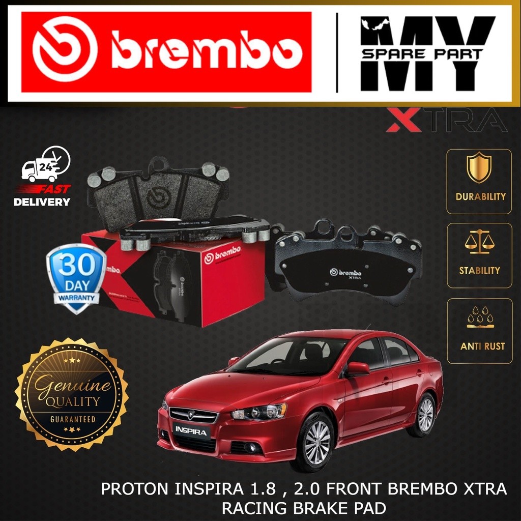 PROTON INSPIRA 1.8 2.0 ผ้าเบรคหน้า RACING XTRA BREMBO