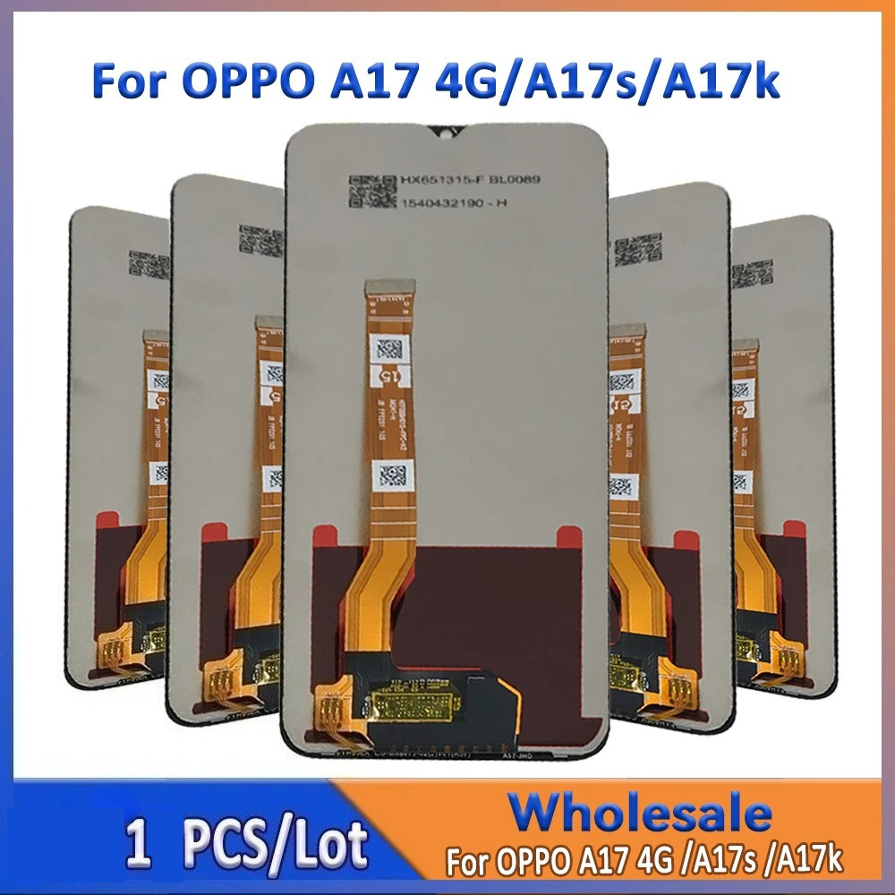 สําหรับOppo A17 4G LCD A17Sหน้าจอA17K Assemblyพร้อมTouch Digitizer