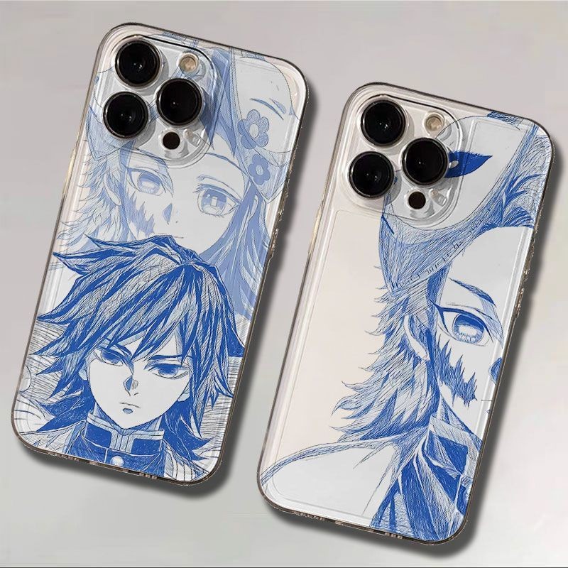 Demon Slayer Rabbit MaxเคสใสเหมาะสําหรับiPhoneเคสโทรศัพท์เหมาะสําหรับiPhone 16 Pro Max/15/14 Pro Max