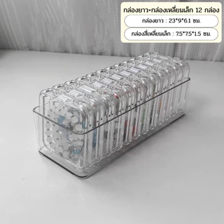 Hithome (พร้อมส่ง) กล่องใส่เครื่องประดับ กล่องจัดระเบียบกันฝุ่น ชุดกล่องใสเก็บเครื่องประดับ สไตล์มินิมอล