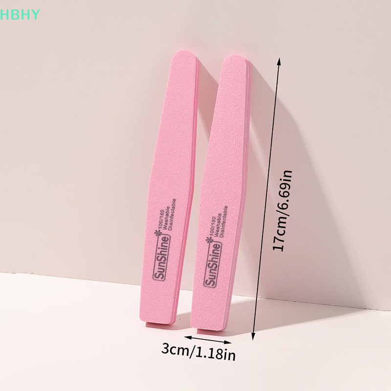 HB 1ชิ้นผสมดูแลเล็บฟองน้ําขัดทรายกระดาษเล็บไฟล์บัฟเฟอร์แถบสองด้านเล็บเล็บไฟล์เล็บซักผ้าเฮ้ - รูปที่ 3