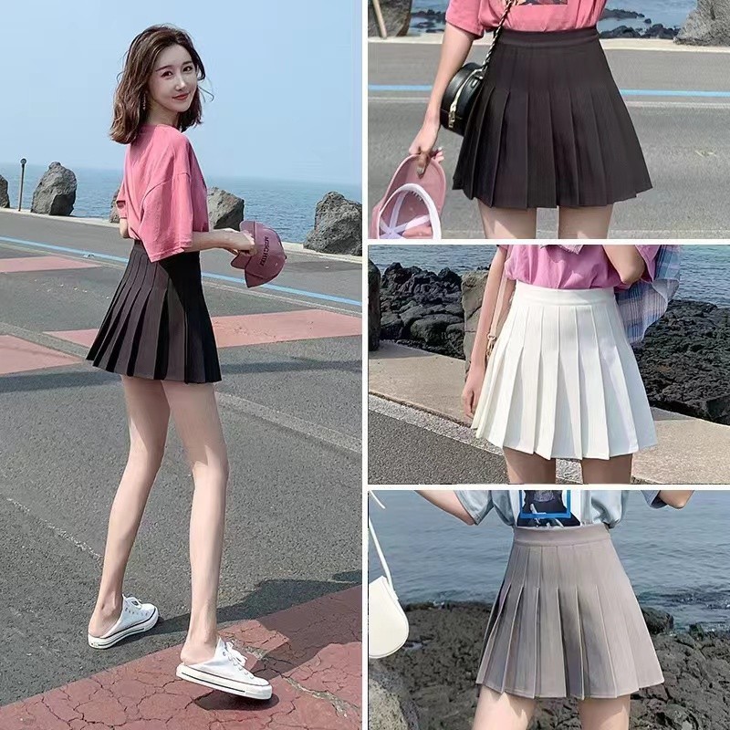 70ฤดูใบไม้ผลิ ฤดูร้อน กระโปรงเกาหลี กระโปรงกีฬา เอวสูง Mini Skirt A-Line มีหลายสีให้เลือก สไตล์เกาหลี จัดส่งจากประเทศไทย