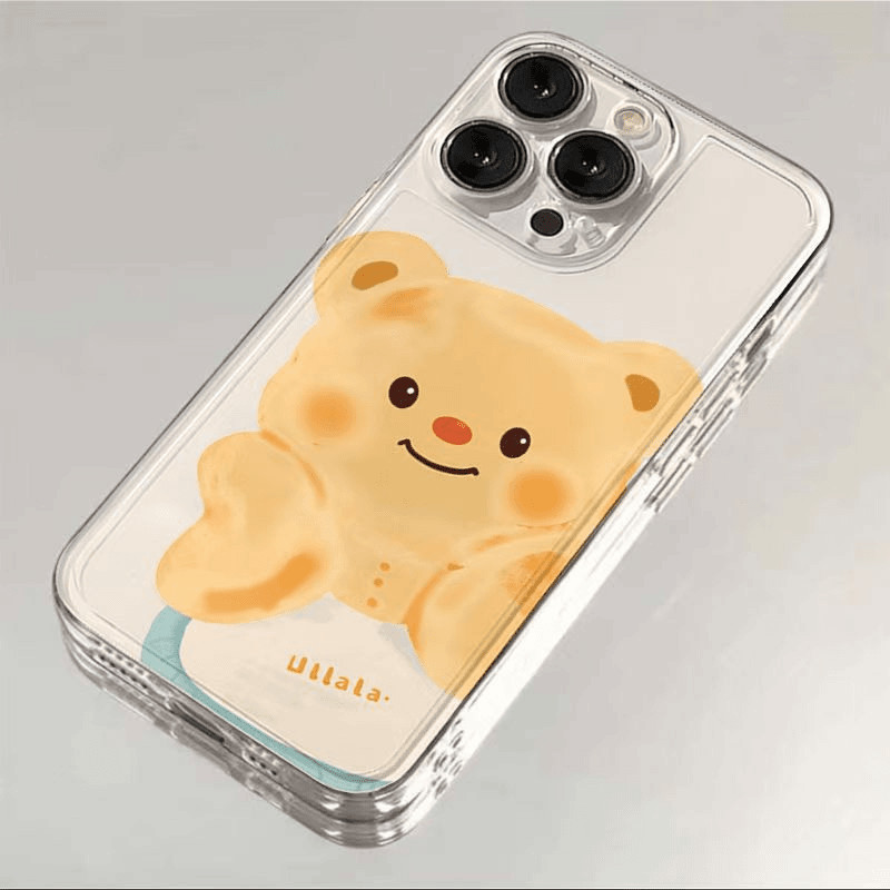 Iphone น่ารัก Butter Bear แนวโน้มใหม่สร้างสรรค์แฟชั่นส่วนบุคคลออกแบบรวมทุกอย่างฤดูใบไม้ร่วงเคสโทรศัพท์สําหรับ 7 7plus 8 8plus Xs Xr 11 12 13 14 15 Pro Plus Promax