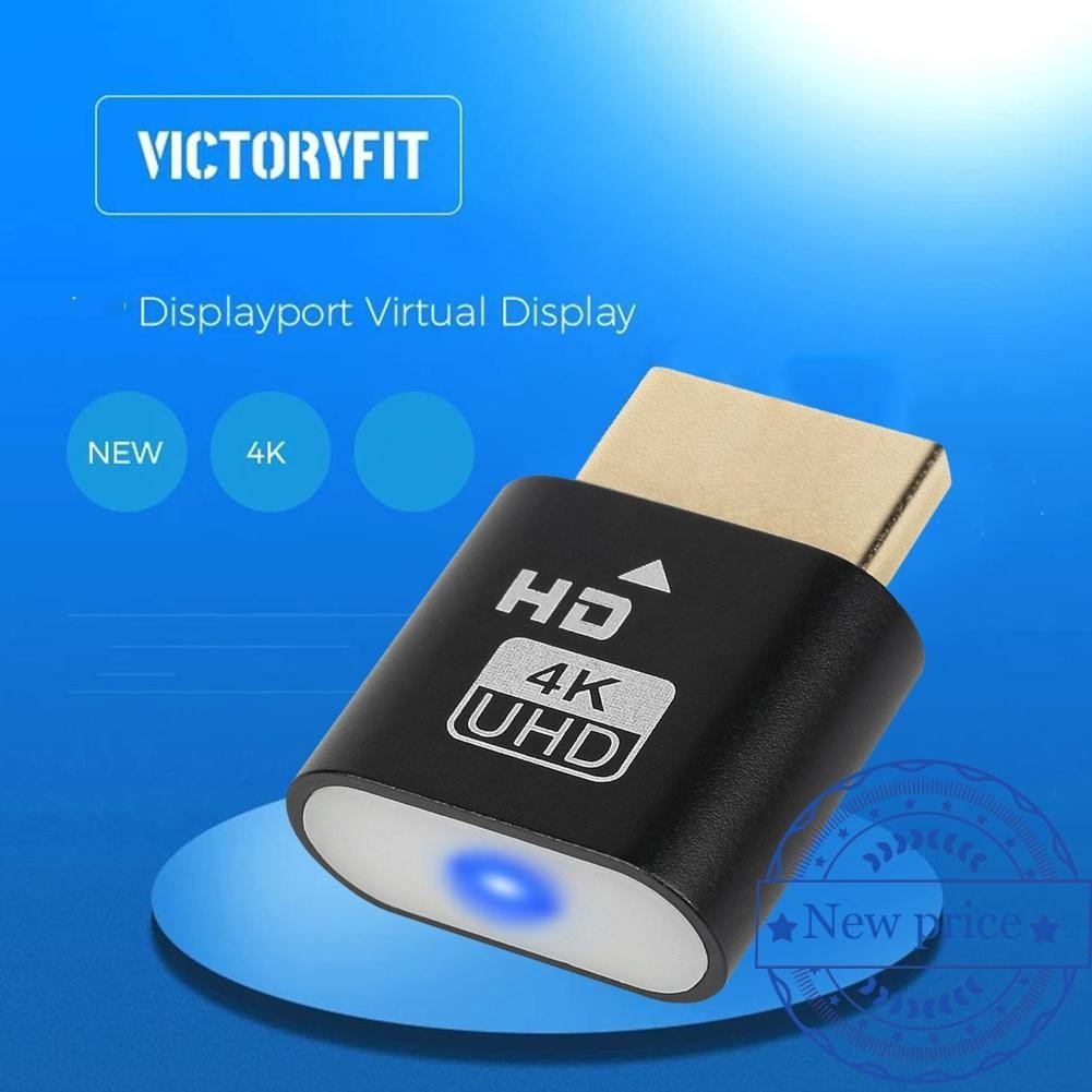Hdmi Dummy Plug อะแดปเตอร์แสดงผลเสมือน Hdmi Dummy Plug 4k H3a0