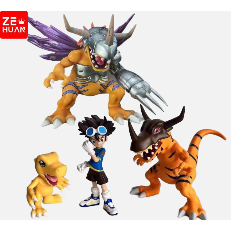 18 ซม.รูปมอนสเตอร์ดิจิตอล Metalgreymon greymon Yagami Taichi Agumon ตัวเลขการกระทําหุ่น Pvc ของเล่นสะสม
