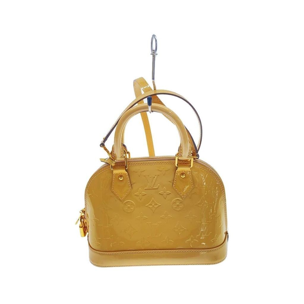 LOUIS VUITTON Handbag Monogram Vernis Enamel Alma BB Yellow Direct from Japan Secondhand 23370907340