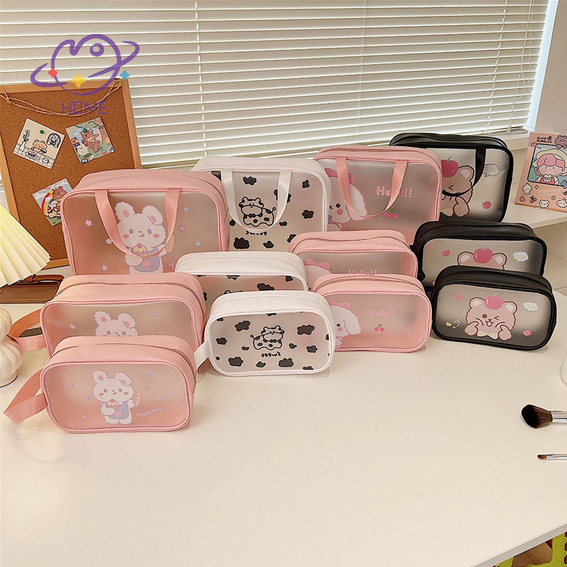 [mayhome] กระเป๋าเครื่องสําอางที่จําเป็นโปร่งใสกระเป๋าเดินทางแฟชั่นขนาดเล็กขนาดกลางขนาดใหญ่กระเป๋าแป้งแต่งหน้ากระเป๋าเก็บ {TH}