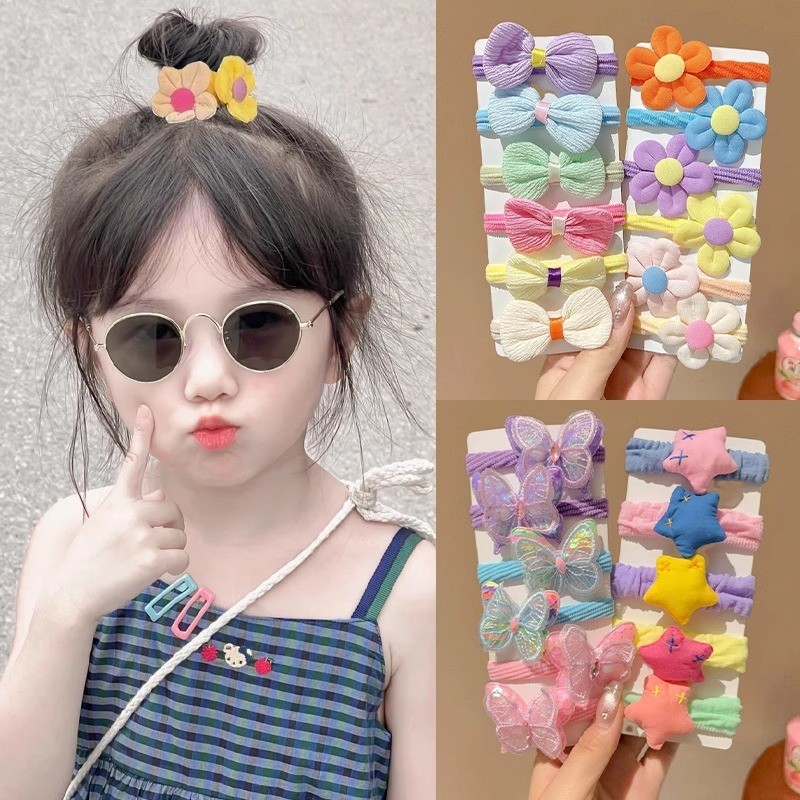 20 ชิ้นเด็กผมหางม้าสูงโบว์คาดศีรษะสาวใหม่ผมวงยางรัดผมเชือก หมวก - รูปที่ 3