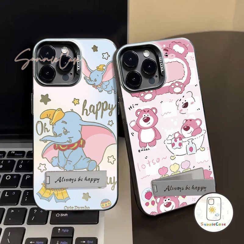 Lotso ดัมโบ้ การ์ตูนดูเดิลตลก ๆ เคส iPhone XR X XS Max 14 15 11 13 12 Pro Max 14 7 8 15 Plus 7Plus SE 2020  เคส