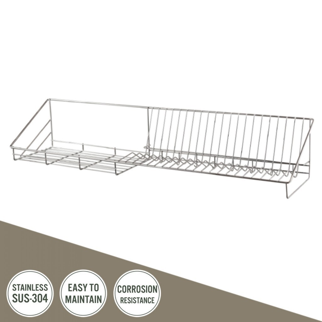 closeofficalshop WS ตะแกรงวางจานติดผนัง 80 ซม. WR-3422-100  WS สินค้าดีมีคุณภาพ