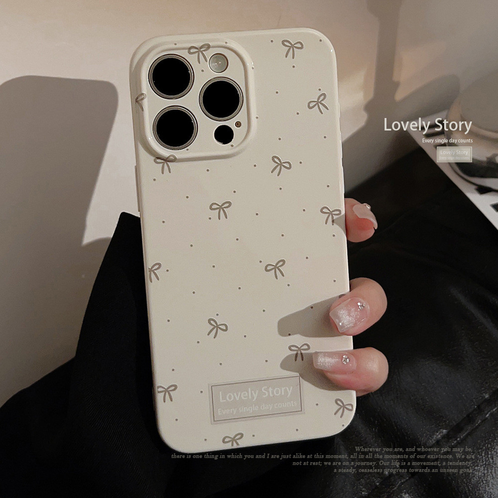 เคสโทรศัพท์ป้องกันการตกแบบโบว์เล็กเรียบง่าย tpu สําหรับ apple iphone 11 12 13 14 15 pro max plus