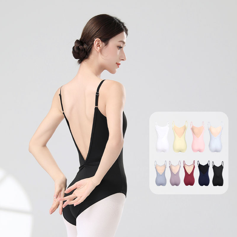 ผู้หญิงบัลเล่ต์ Leotards Camisole คลาสสิกเต้นรํา Leotard ความยืดหยุ่นสูงยิมนาสติก Leotards
