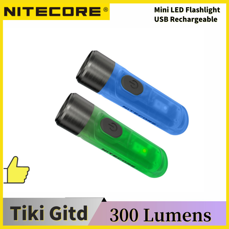 Nitecore ไฟฉาย TIKI GITD พวงกุญแจ 300 Lumens ชาร์จ USB พร้อมไฟฉาย OSRAM P8 LED แบบพกพา ขนาดเล็ก ราคา ถูกที่สุด ดีลบีเคเค รูปภาพหลัก