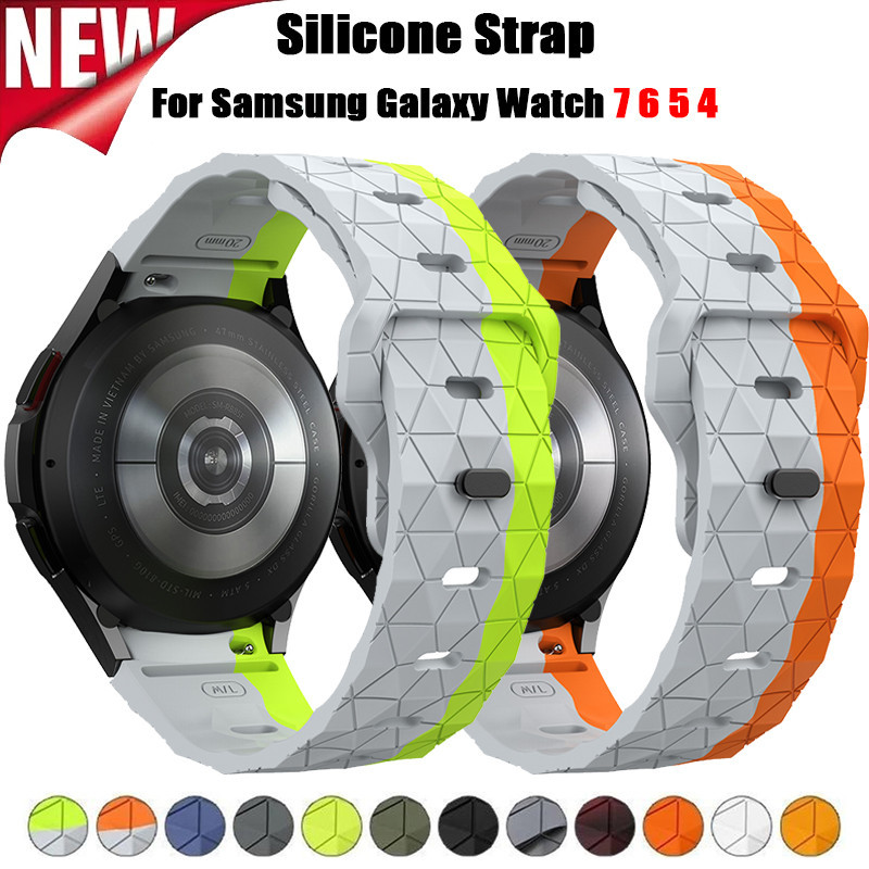 No Gaps สายซิลิโคนสร้อยข้อมือกีฬาสําหรับ Samsung Galaxy Watch 7 6 5 4 40 มม.44 มม.6 4 คลาสสิก 43 มม.47 มม.สร้อยข้อมือสําหรับ Galaxy Watch 5Pro 45 มม.