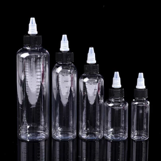 Newwellknownepic 30ml-250ml พลาสติก PET Liquid ความจุขวดหยดหมึกสีภาชนะ TH