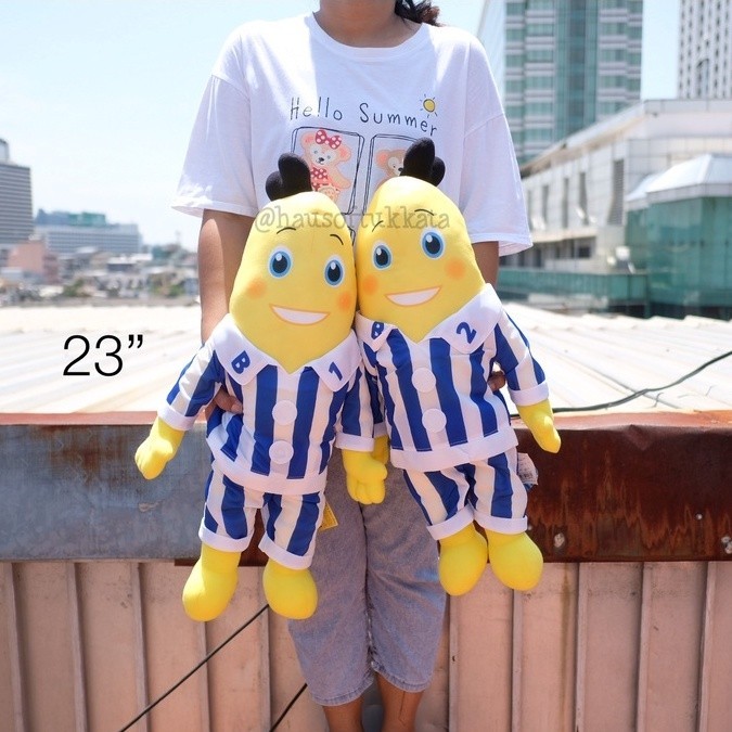 ห้อยกระเป๋า ตุ๊กตา Bananas in Pyjamas กล้วยหอมจอมซน B1 บี1 & B2 บี2 ท่ายืน 13/18/23นิ้ว กล้วยหอม ตุ๊