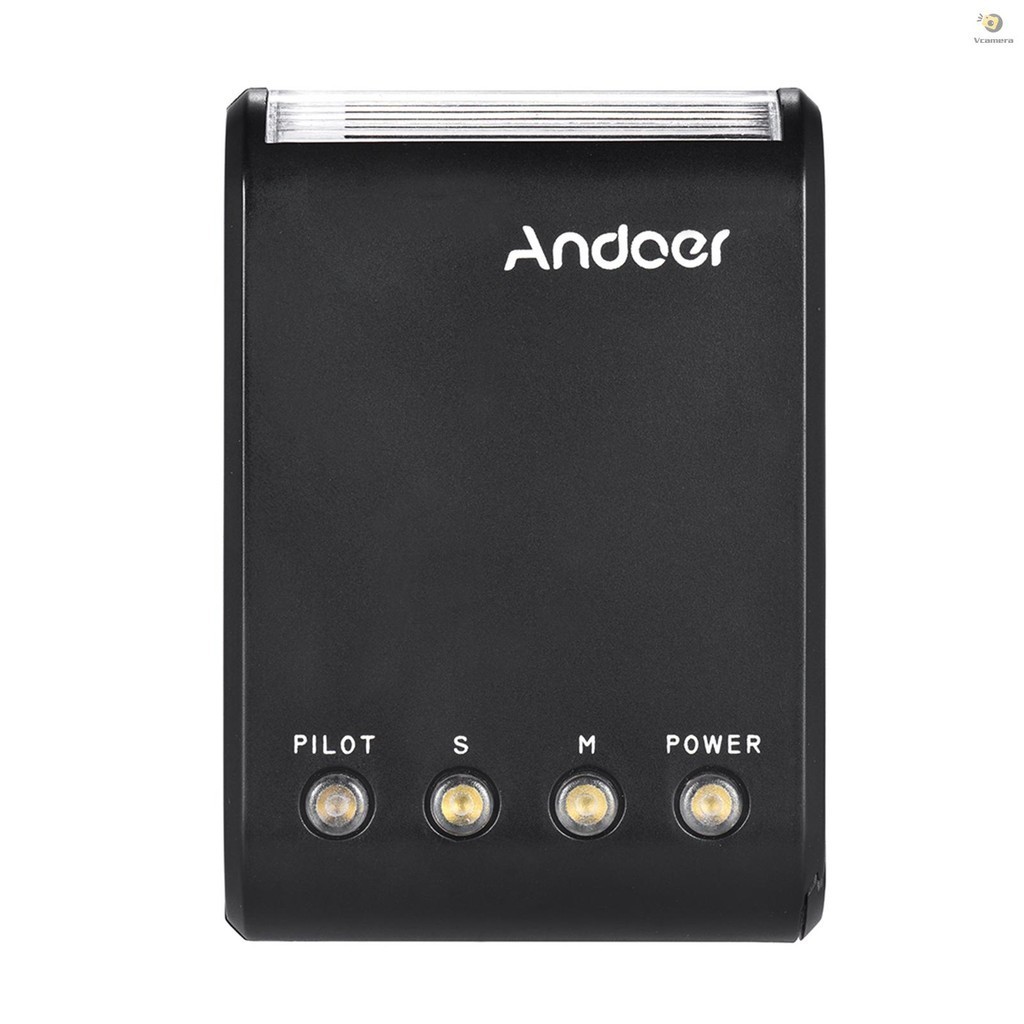 Andoer WS-25 Professional แบบพกพา Mini Digital Slave Flash Speedlite แฟลชกล้องบนพร้อม Universal VCam