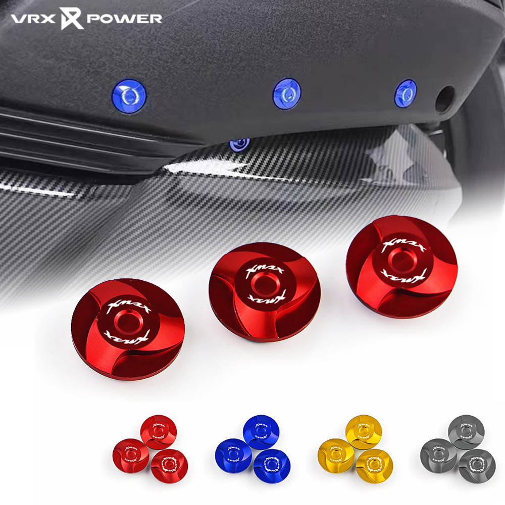สําหรับ YAMAHA XMAX 300 X-MAX 2017-2024 รถจักรยานยนต์ CNC Air Filter Hole Plug Bolt ครอบคลุม 3 ชิ้น