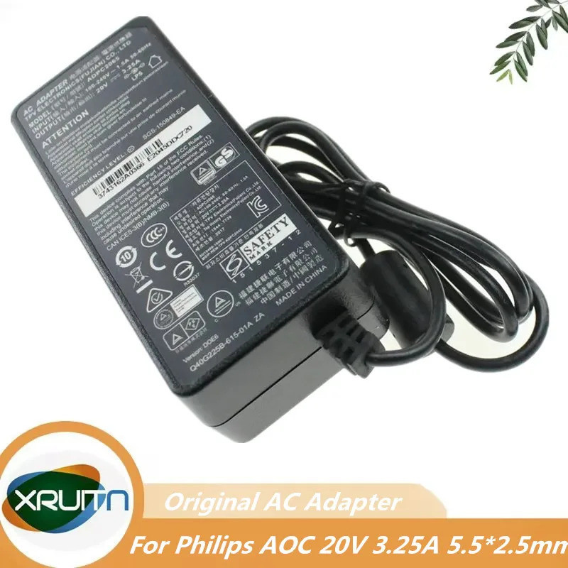 ของแท้ 20V 3.25A 65W ADPC2065 แหล่งจ่ายไฟอะแดปเตอร์ AC สําหรับ Philips 278E1 272M7C 279X6Q 276E8F สํ