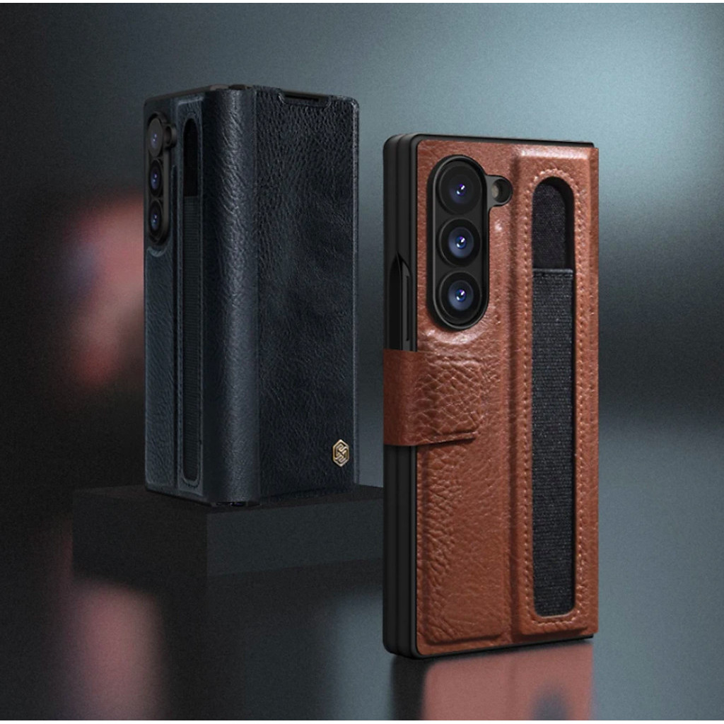 Bao Da dành cho Samsung Galaxy Z Fold 7 , Z Fold 6, Z Fold 5, Z 4 , Z 3 hiệu Nillkin Aoge Leather Ca
