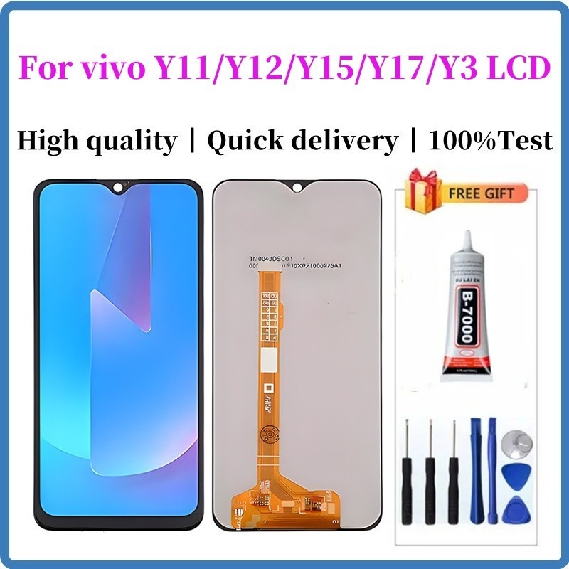 เหมาะสําหรับ Vivo Y11 Y12 Y15 Y17 Y3 Y3S หน้าจอสัมผัส LCD Vivo Y11 LCD