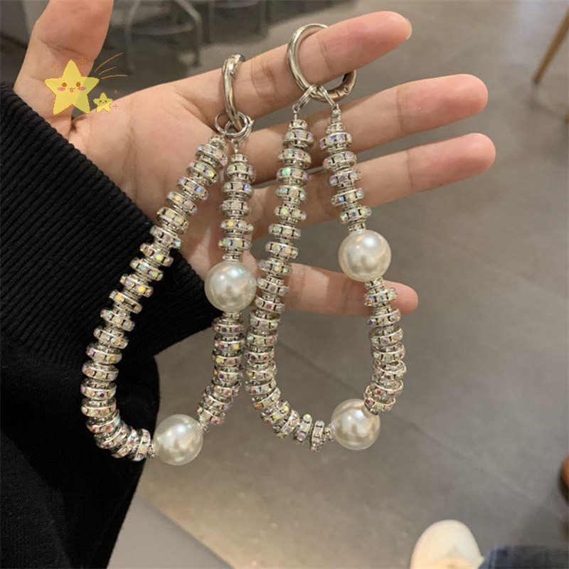 [JBTH] Rhinestone Pearl Mobile Phone Lanyard High-end Phone Case Lanyard Universal อเนกประสงค์โทรศัพท์มือถือ Anti-loss Chain [JB]