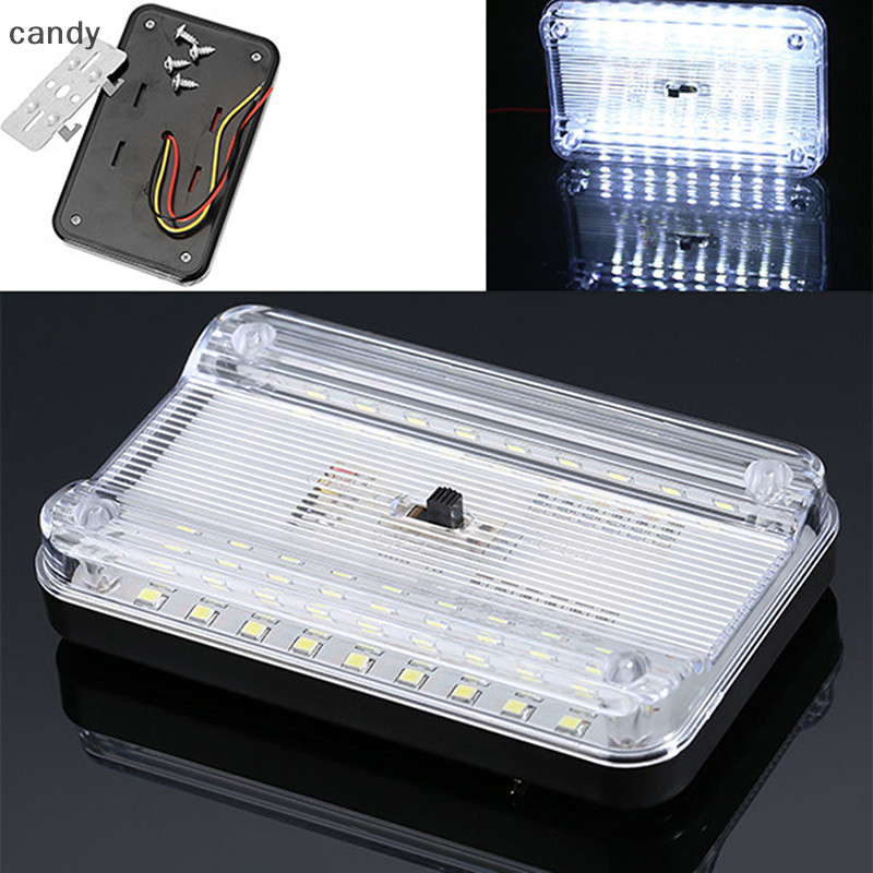 Ndy 12V 36 LED รถภายในโดมหลังคาเพดานอ่าน Trunk Light โคมไฟสีขาว N
