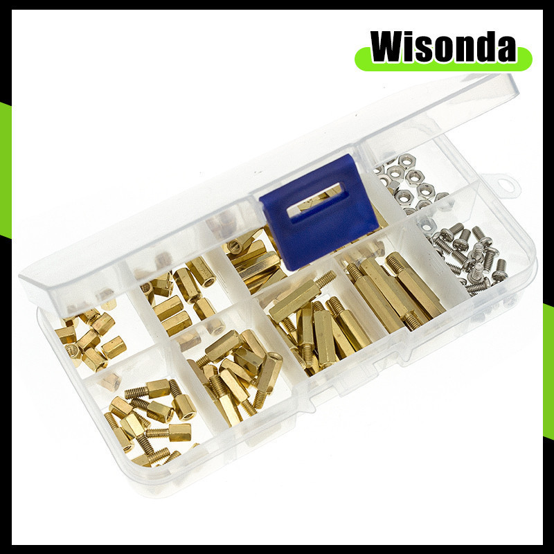 120 ชิ้น M3 ทองเหลือง Standoff Spacer PCB Board Hex สกรู Nut Assortment ชุดหญิง-หญิง Spacers ชาย-หญิง Spacers