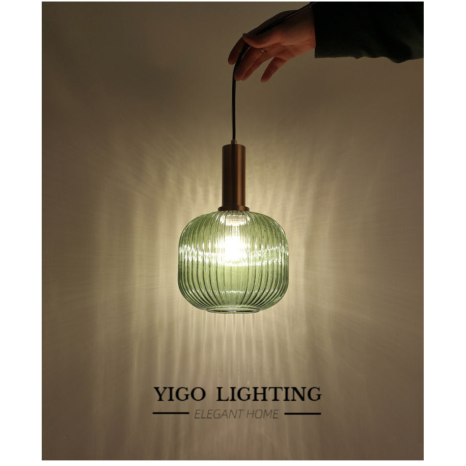ไฟห้อย ย้อนยุคอเมริกัน E27 LED โคมไฟ โคมไฟระย้า แก้ว โคมไฟเพดาน Ceiling Lights ไฟหัวเตียง