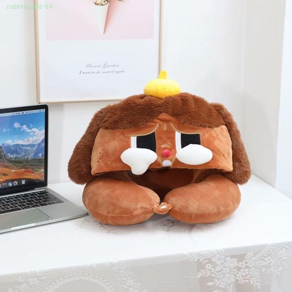 Crosstrade Hooded U-รูปหมอน,หมวกคอ Protector Crybaby หมอนเดินทาง,เบาะรถยนต์อะนิเมะ Kawaii Soft Pop Mart ของเล่นตุ๊กตาห้องนั่งเล่น