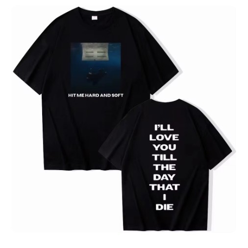 2024 Tour Billie Hit Me Hard and Soft T-shirt Man Women Hara Casual and simple men##01